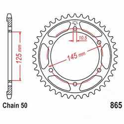 Rear Sprocket 46 Tooth Pitch 530 ID 125 Spacing 145 For Yamaha 727.37.33 Rear Sprocket 46 Tooth Pitch 530 ID 125 Spacing 145 For Yamaha 727.37.33